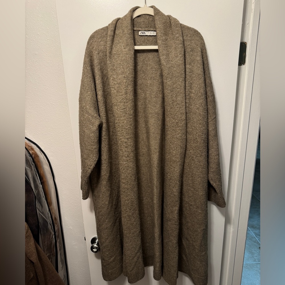 Zara brown Knit Cardigan